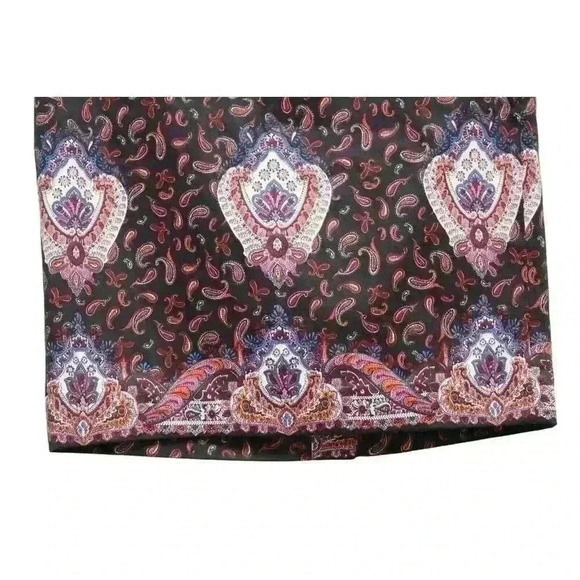 NWT J Crew Pencil Skirt Size 6 Paisley Multicolor Cotton Stretch Career Workwear - Picture 3 of 8